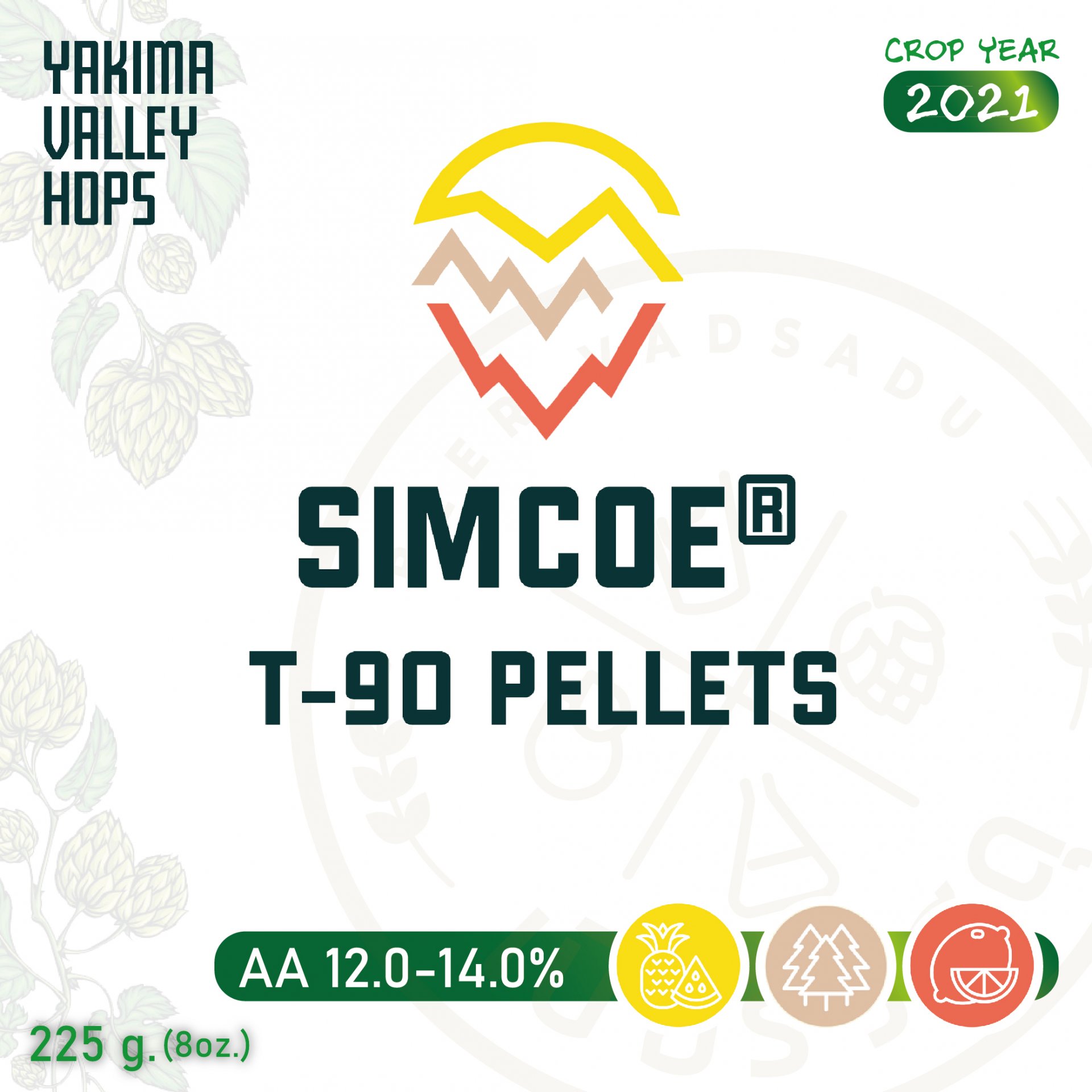 ฮอปทำเบียร์ Simcoe Hops (225g)
