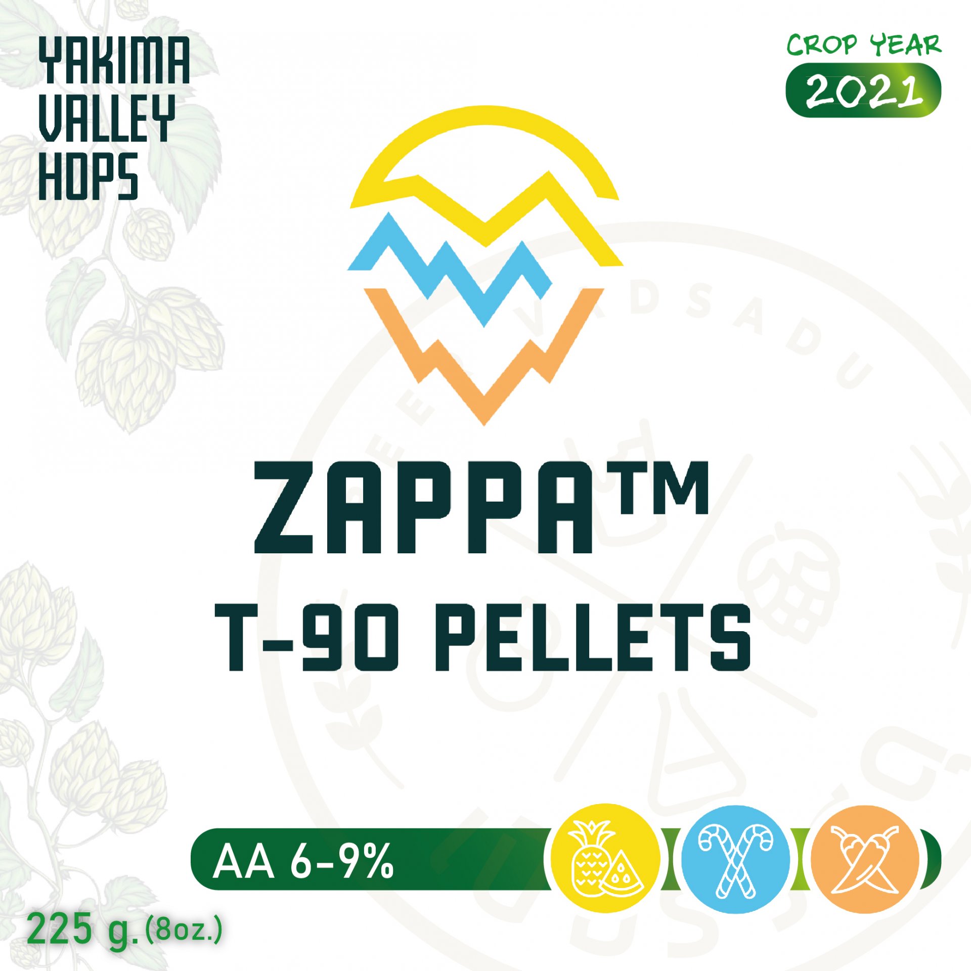 ฮอปทำเบียร์ Zappa Hops (225g)