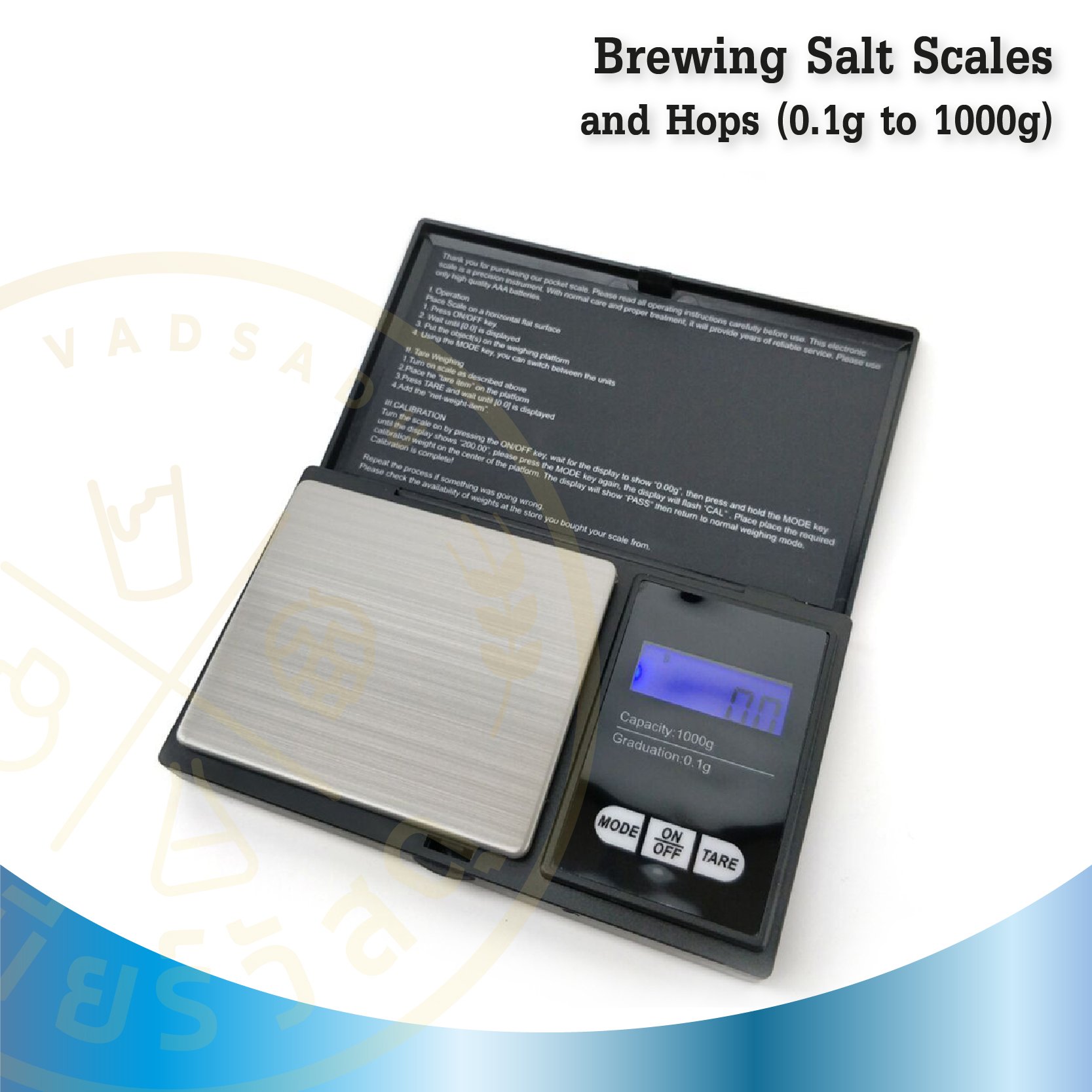 เครื่องชั่งน้ำหนัก Salt Scales and Hops (0.1g to 1000g)