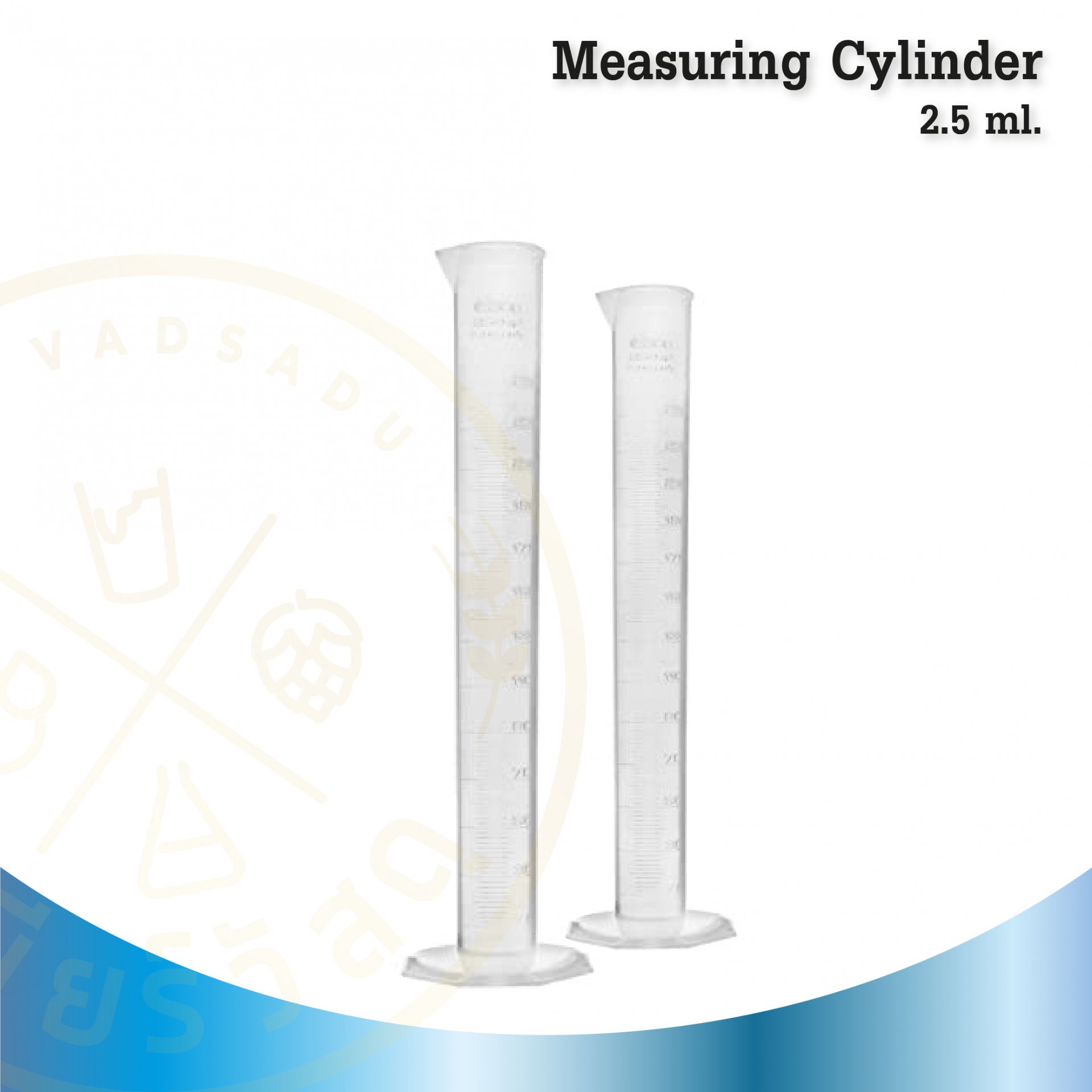 กระบอกตวง 250mL Polypropylene Measuring Cylinder - 2.5mL Graduations