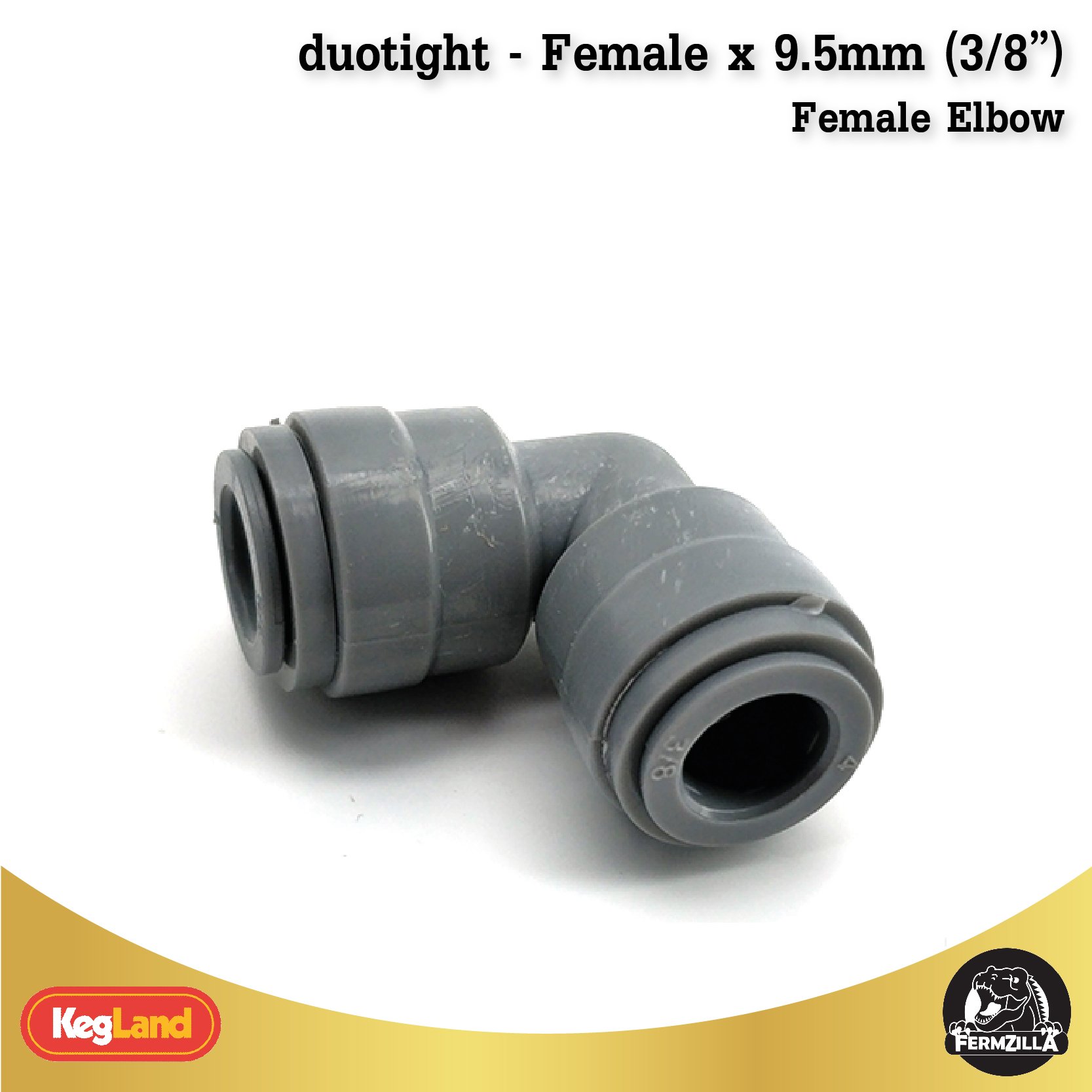 duotight - 9.5mm (3/8”) Female x 9.5mm (3/8”) Female Elbow