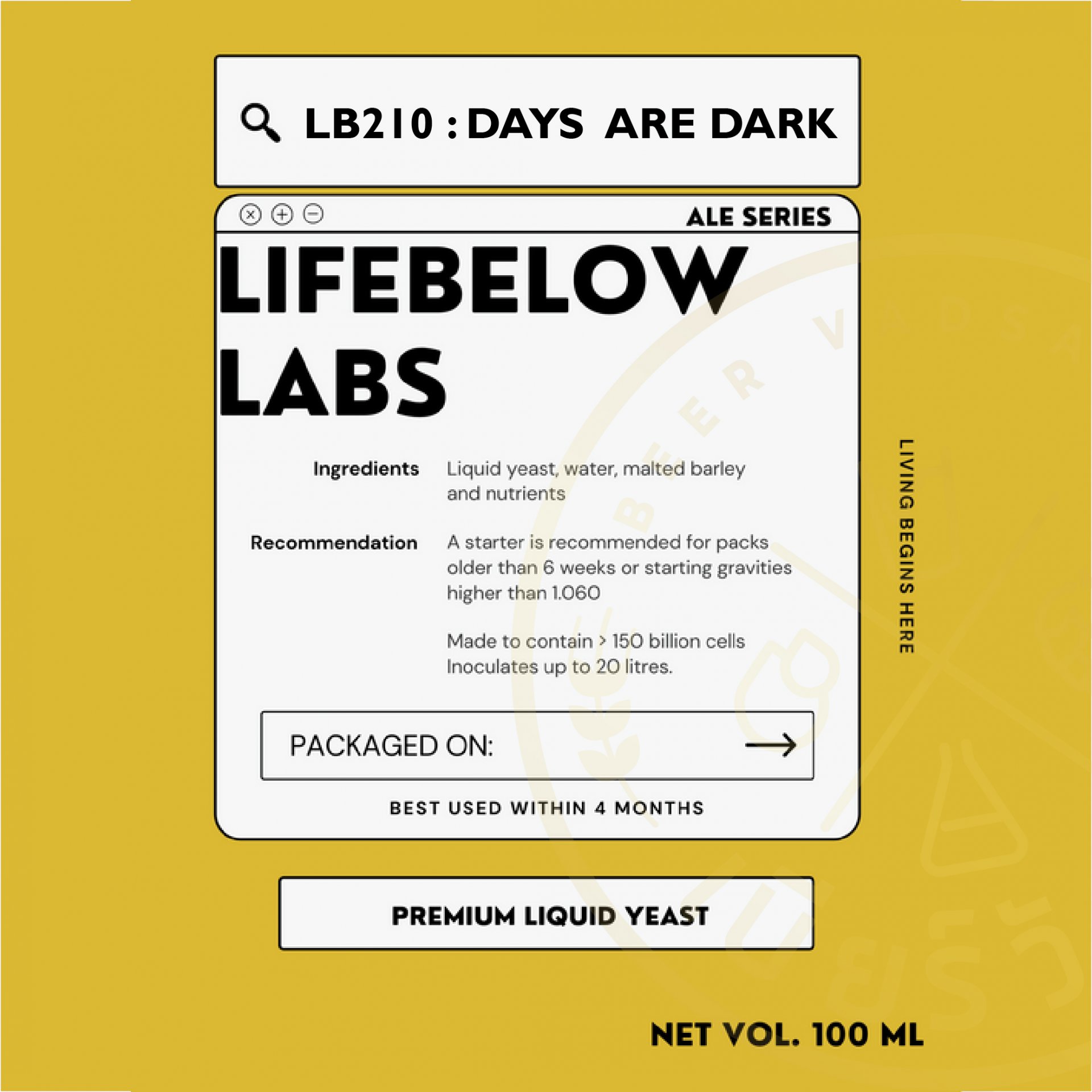 LB210 Days are Dark (Life Below)