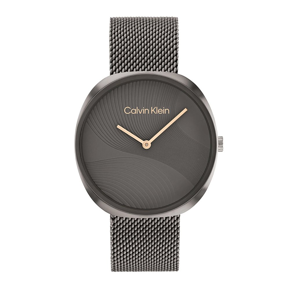 Calvin Klein SCULPT CK25200248 นาฬิกาข้อมือผู้หญิง สายสแตนเลส สีเทา หน้าปัด 37 มม.