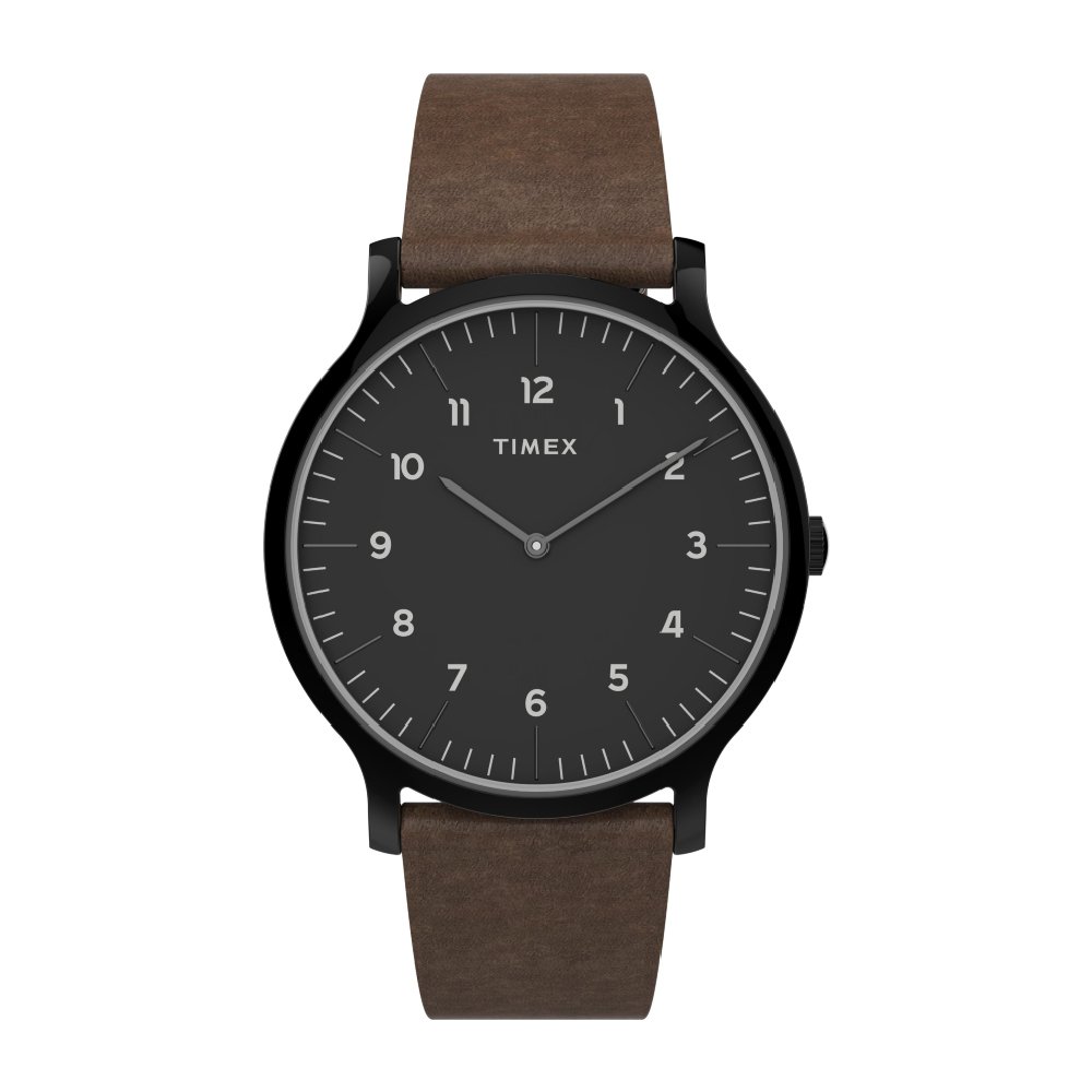 Timex W19 NORWAY 40MM BLACK CASEนาฬิกาข้อมือผู้ชายและผู้หญิง สีน้ำตาล/ดำ