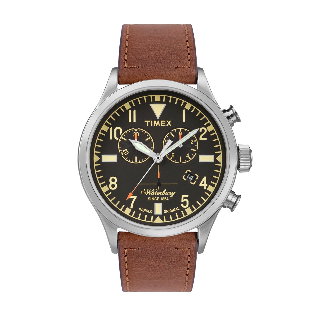 Timex S23 WATERBURY RW BROWN NEWนาฬิกาข้อมือผู้ชาย สีน้ำตาล