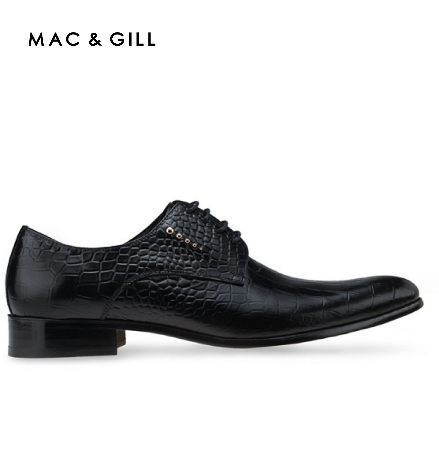 รองเท้าผู้ชายหนังแท้แบบผูกเชือกทางการ Exotic leather Business Shoe