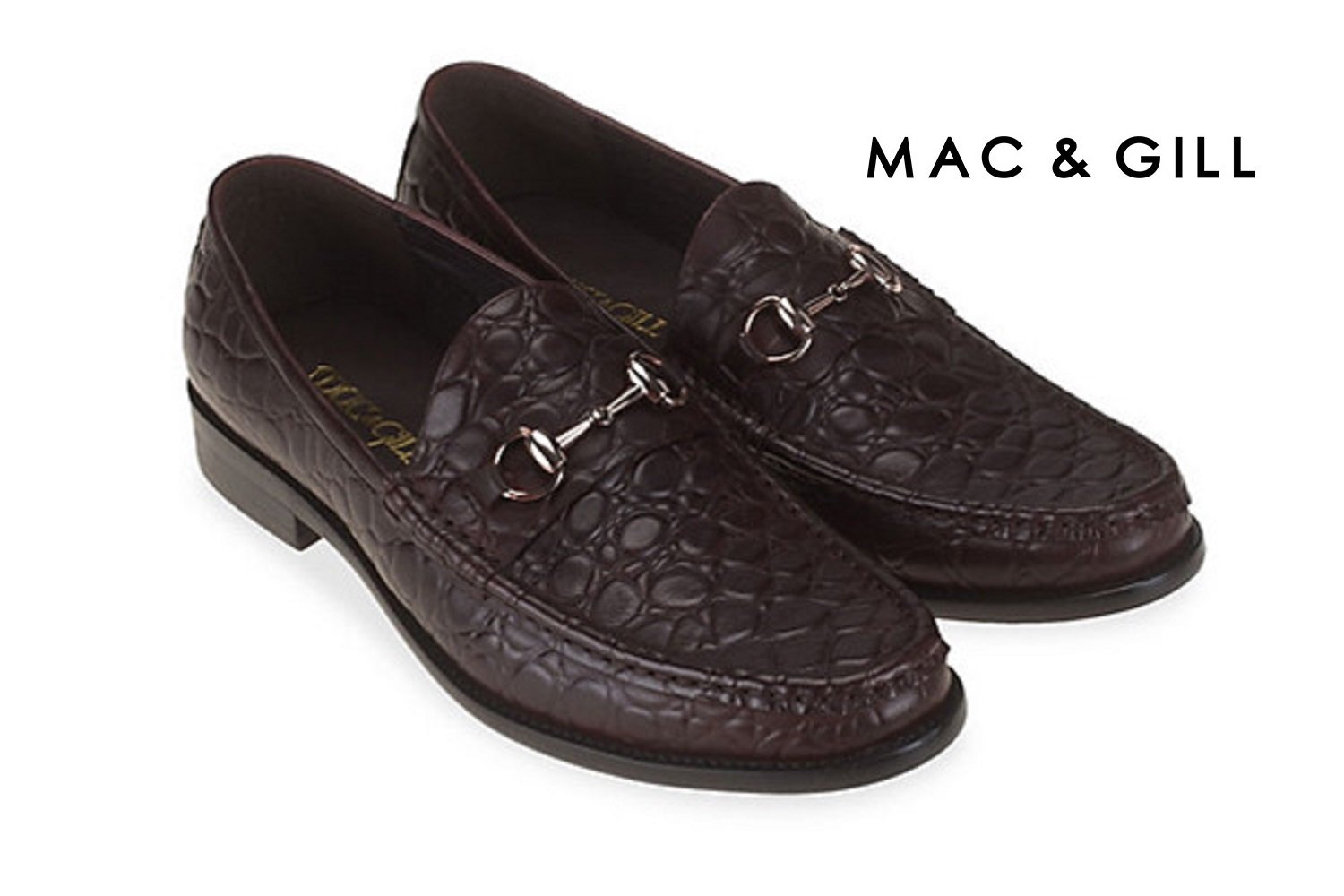 รองเท้าหนังแท้โลฟเฟอร์แบบ Horsebit Dark Brown Leather Loafer MAC&GILL