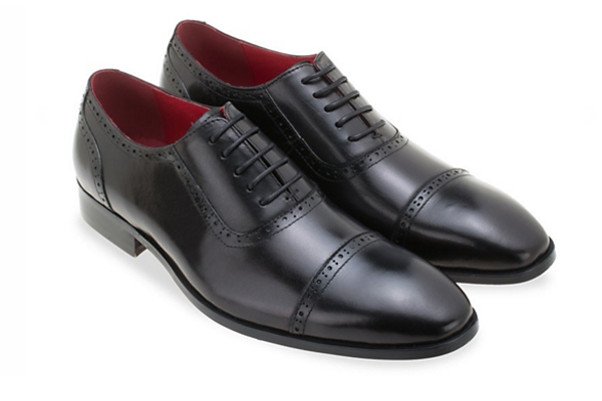 Oxfords Half Brogue - Black in genuine leather business shoes