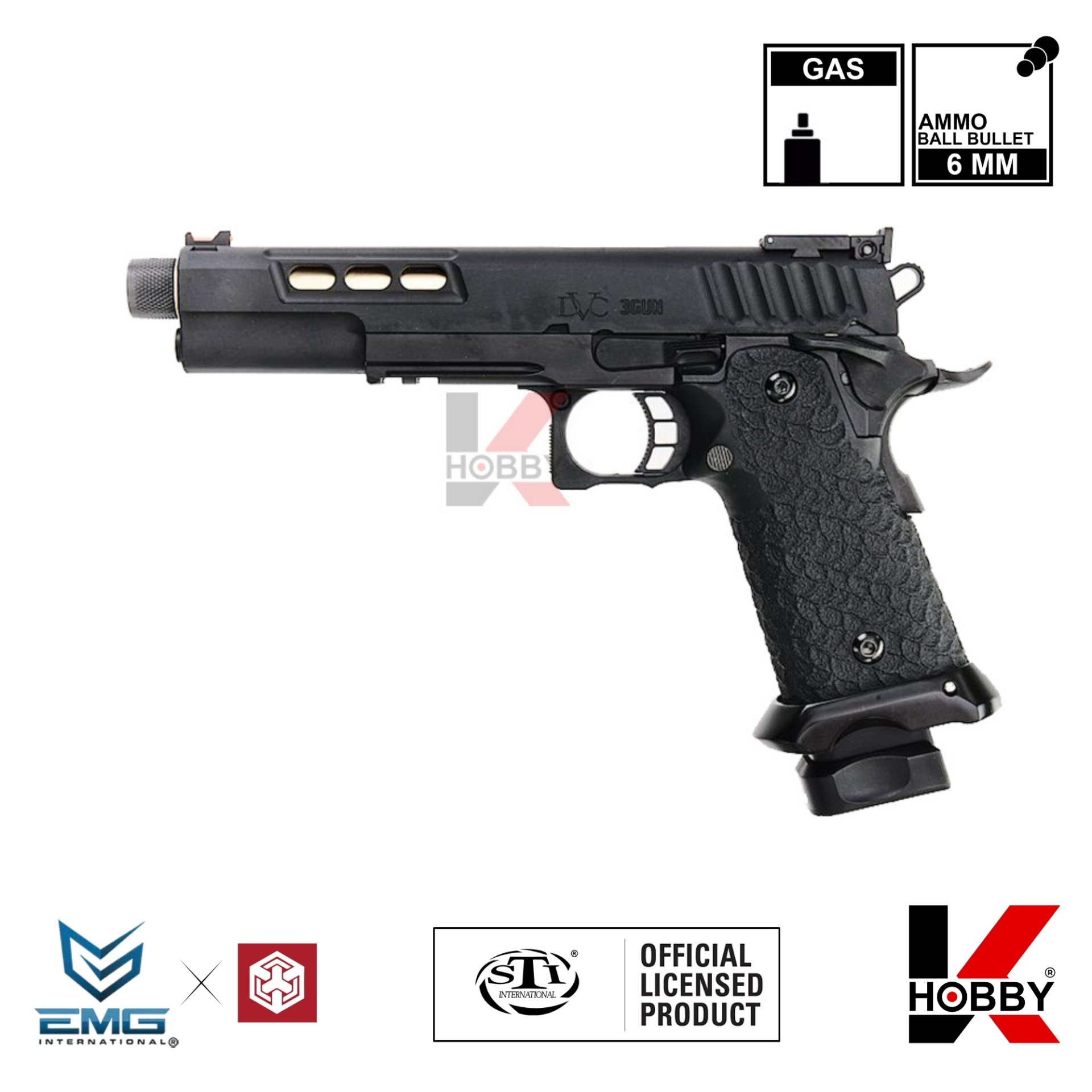 EMG STI DV3-GUN 2011 THREADED (Gas) ปืนบีบีกัน ปืนสั้นอัดแก๊ส