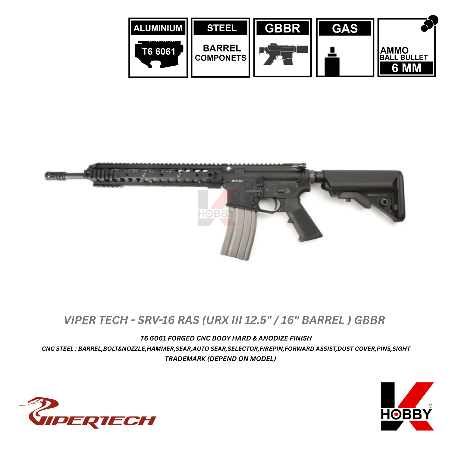 [ PRE-ORDER ] VIPERTECH - SRV-16 URX III RAS + 16