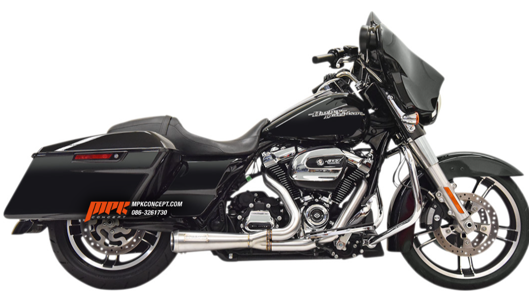 BASSANI XHUAST Short 2:1 Exhuast for FL-Stainless Steel HARLEY TOURING