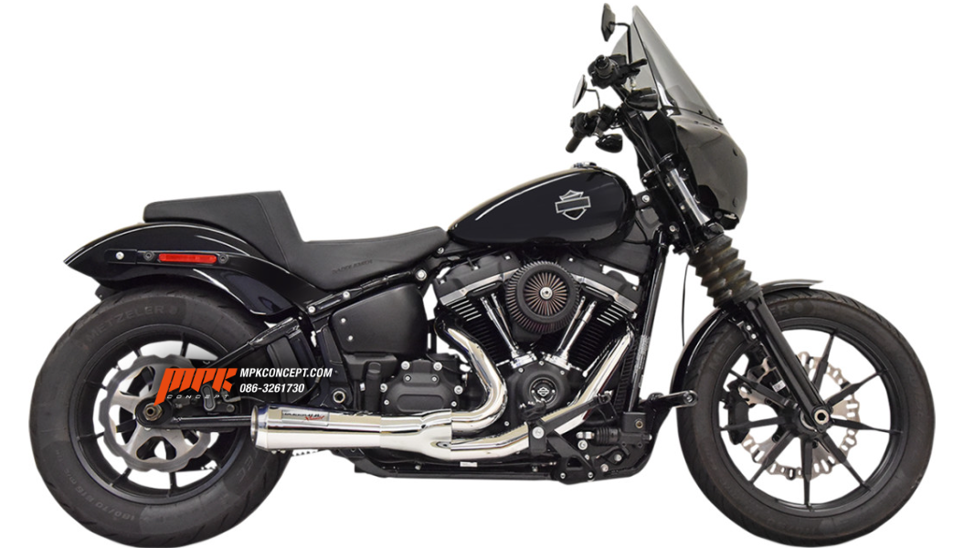 BASSANI XHUAST 2:1 Short Exhaust-Chrome Harley-Davidson Cruiser Softail