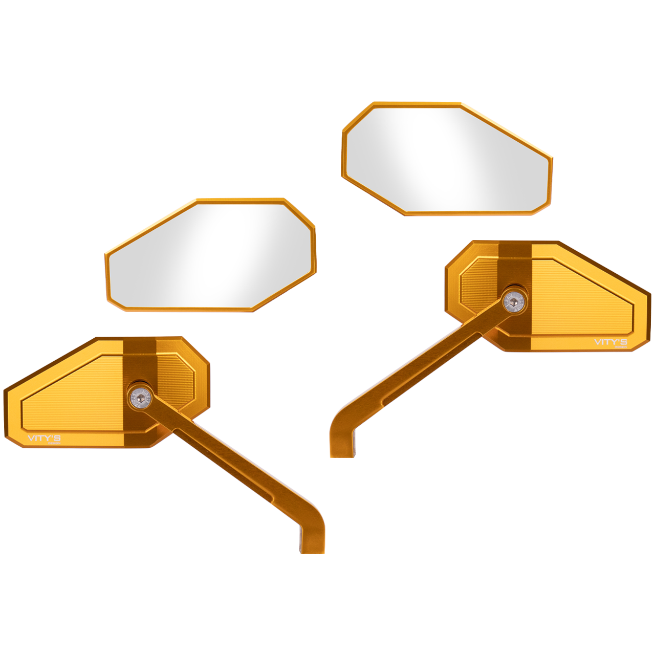 VITYS DESIGN MASSIVE MIRROR FULL GOLD - BOTH FOR HARLEY DAVIDSON