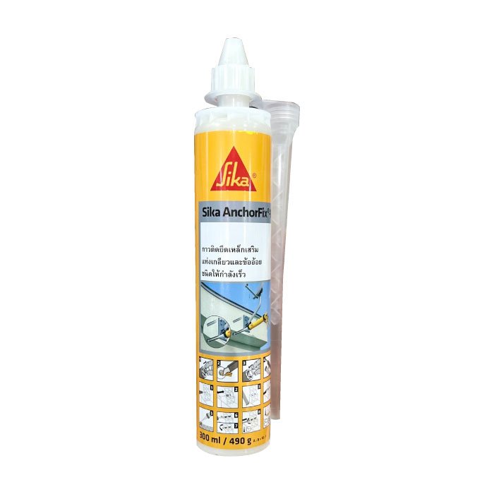 Epoxy adhesive for metal plugging SIKA ANCHORFIX-1 (fast drying glue for metal plugging) 300 ml. Gray