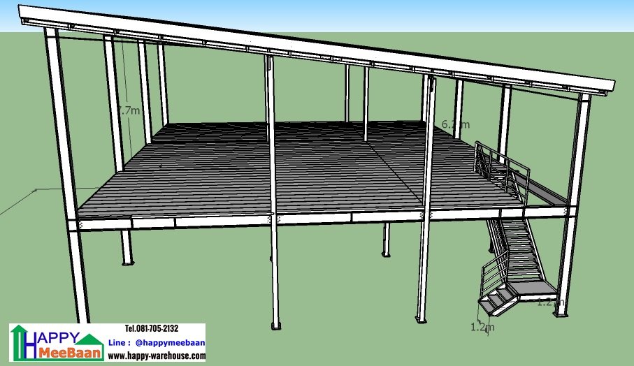 แบบโกดังสองชั้น แบบโรงงานสองชั้น