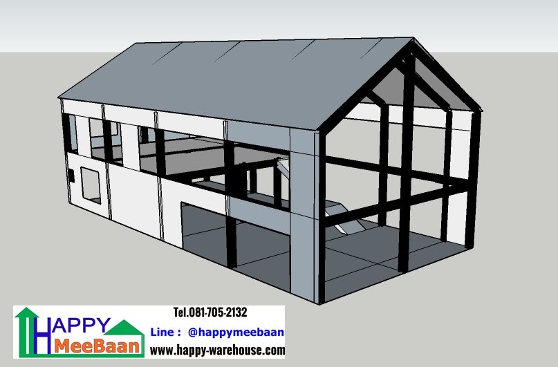 แจกแบบ3D  โครงสร้างบ้านเหล็ก ทรงนอร์ดิก แจกแบบ3D  โครงสร้างบ้านเหล็ก ทรงนอร์ดิก