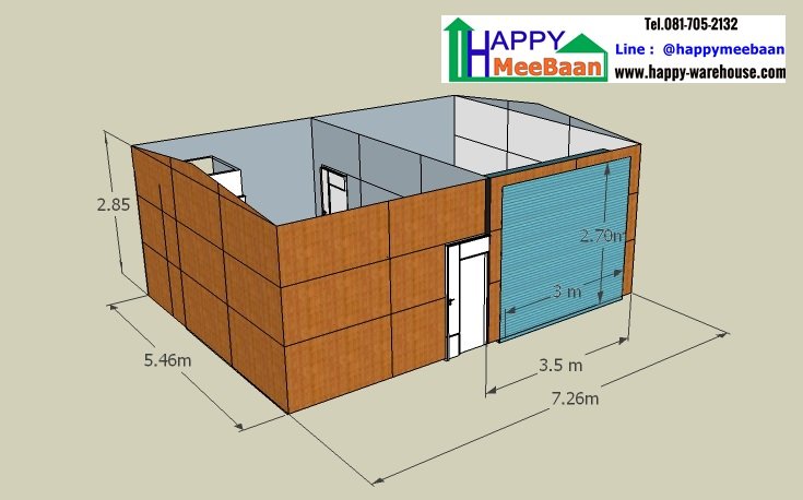 แจกแบบออฟฟิศ พร้อมโรงจอดรถเก๋ง