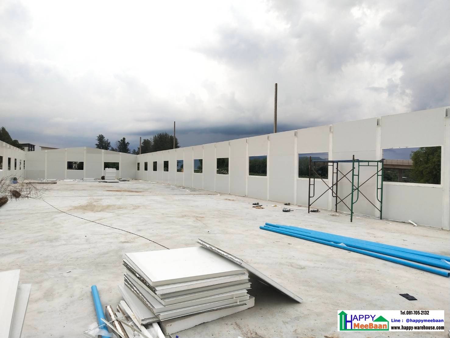 สร้างออฟฟิศ สร้างคลังสินค้า ผนัง EPS