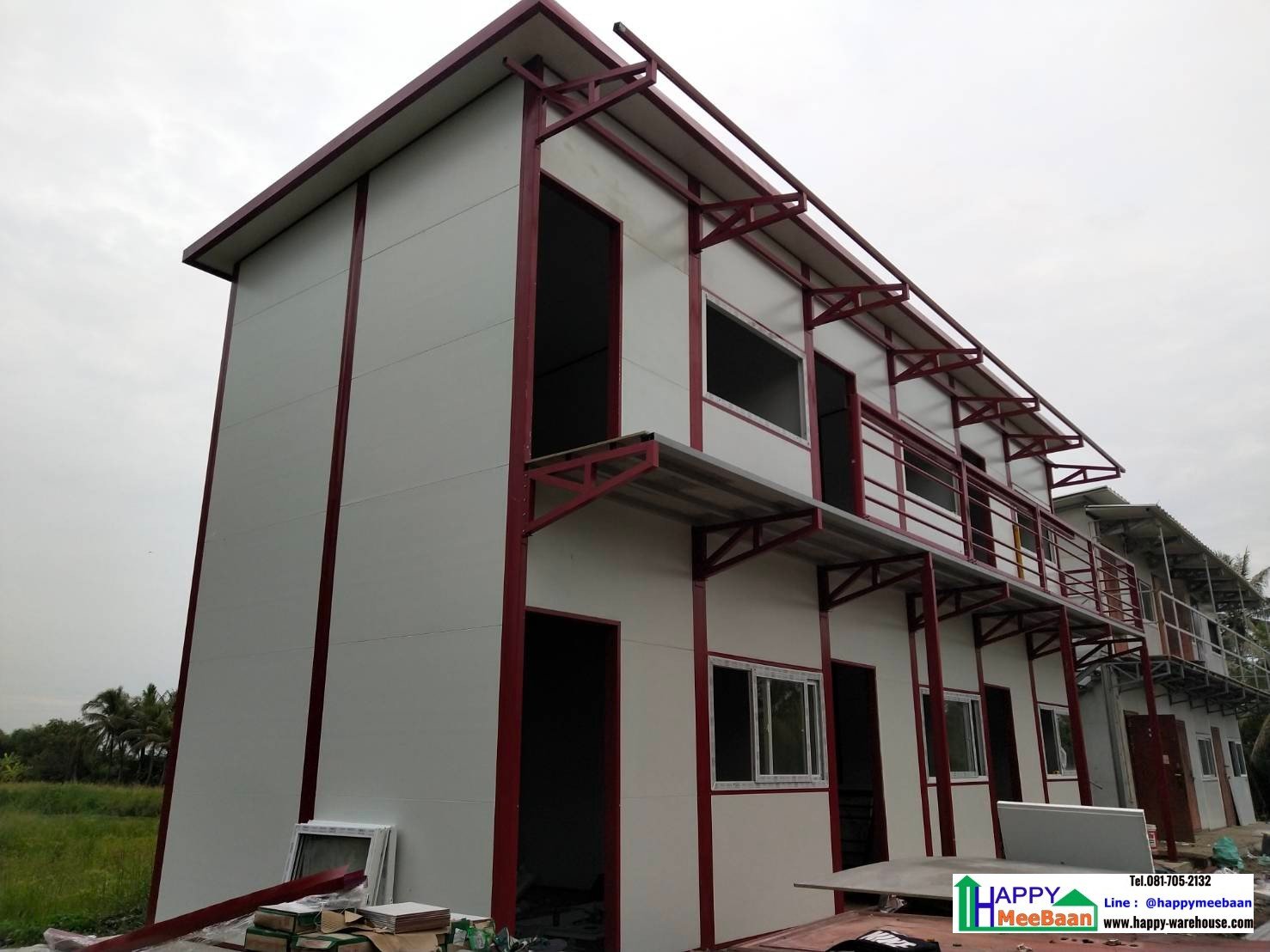 สร้างบ้านพักพนักงานสองชั้น