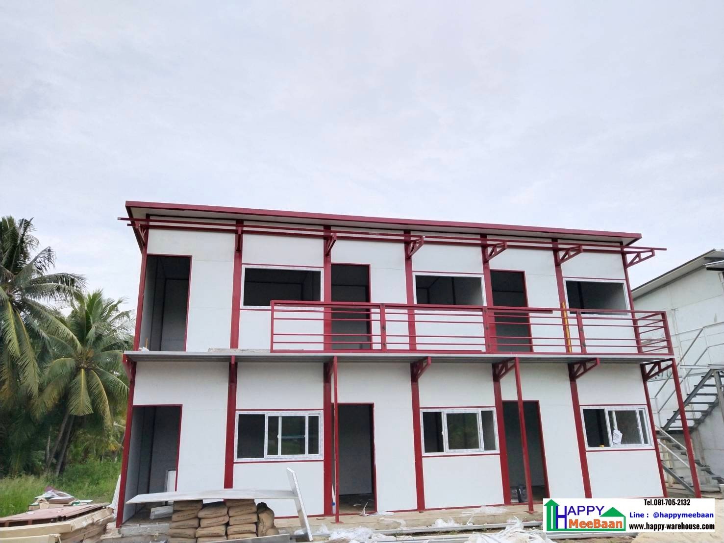 สร้างบ้านพักพนักงานสองชั้น