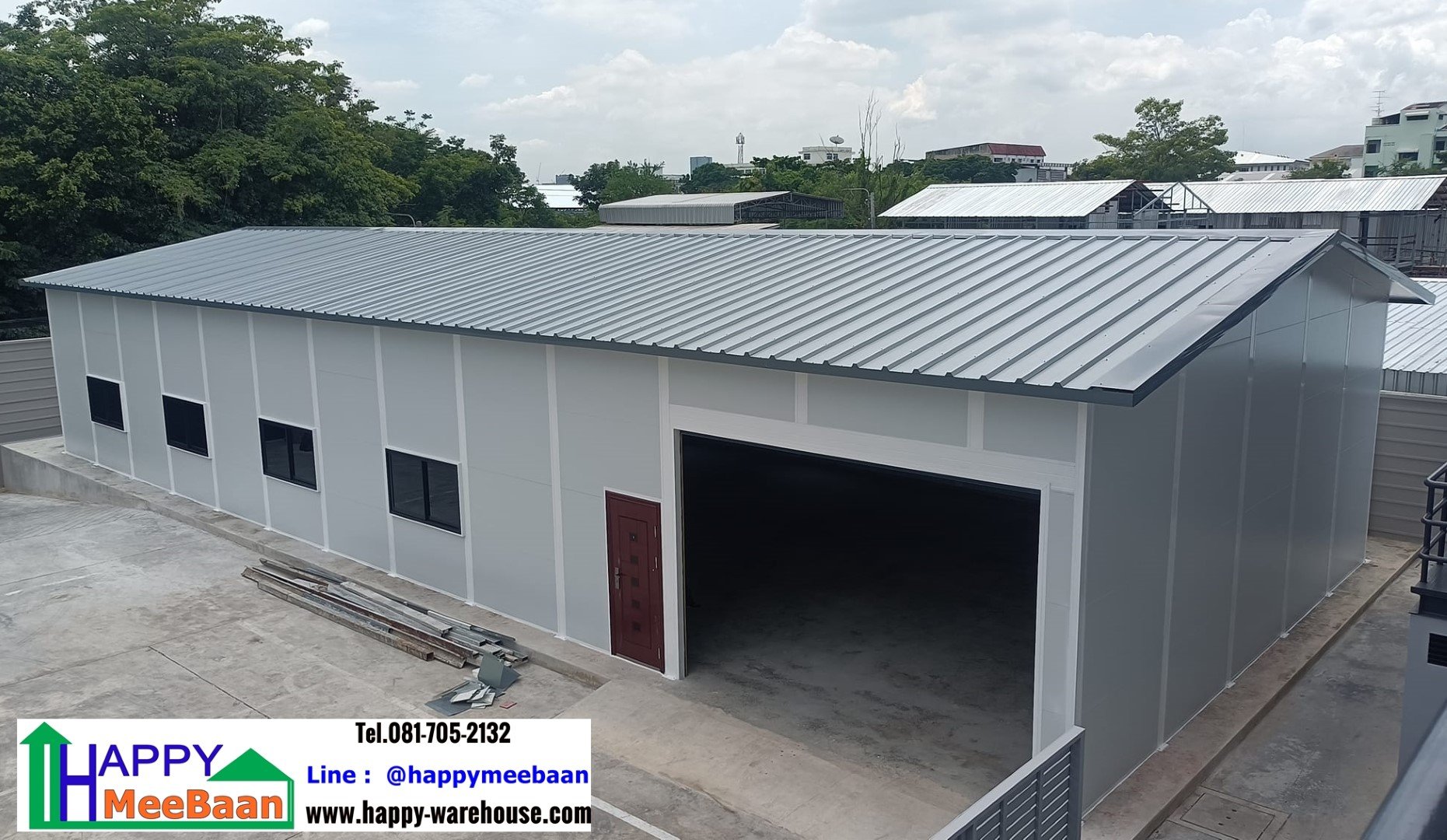  Build a ready-made office Build a small warehouse with cheap Isowall EPS Sandwich Panel walls.