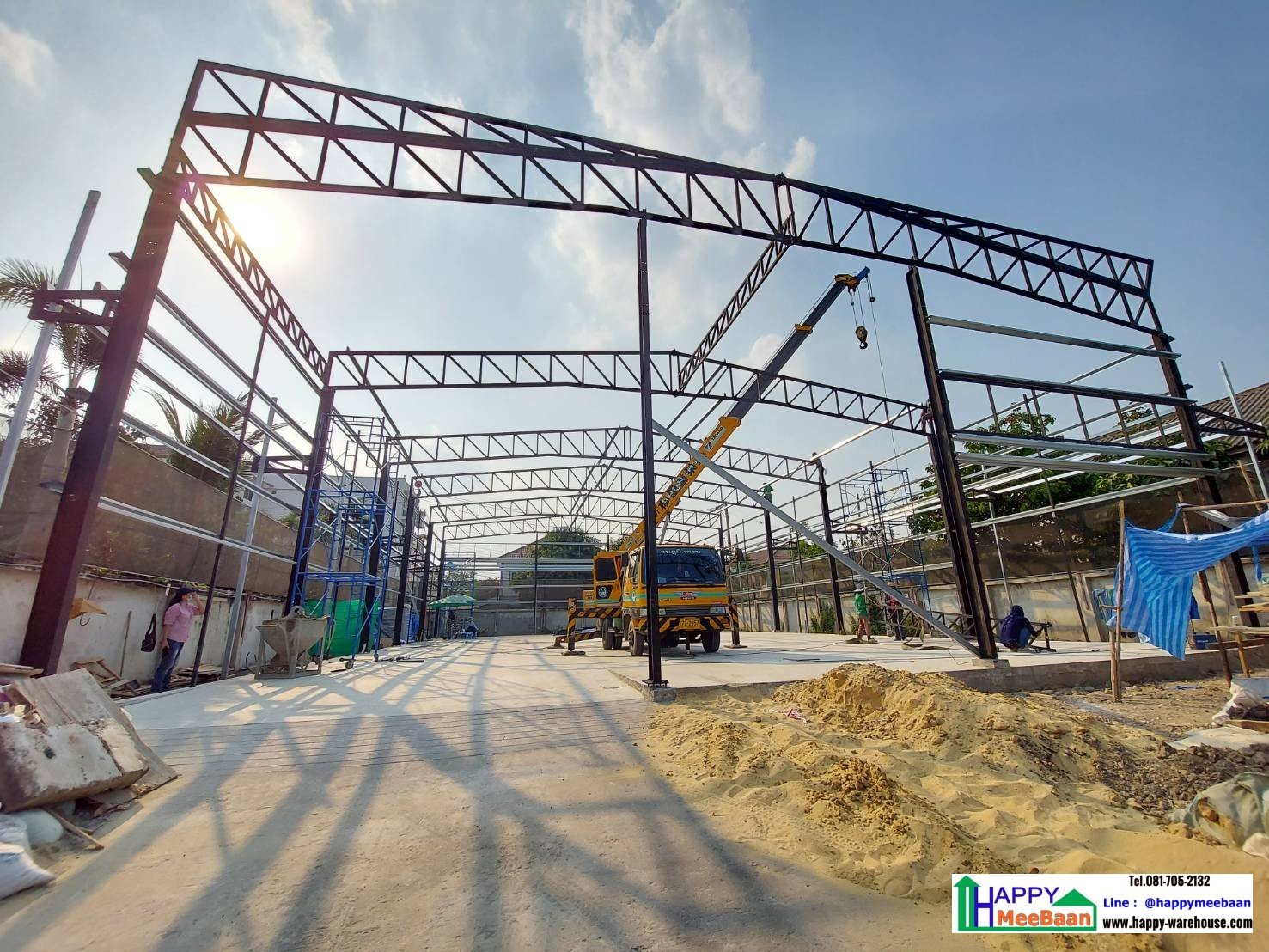 สร้างคลังสินค้า สร้างโกดัง สร้างร้านค้าโครงเหล็ก