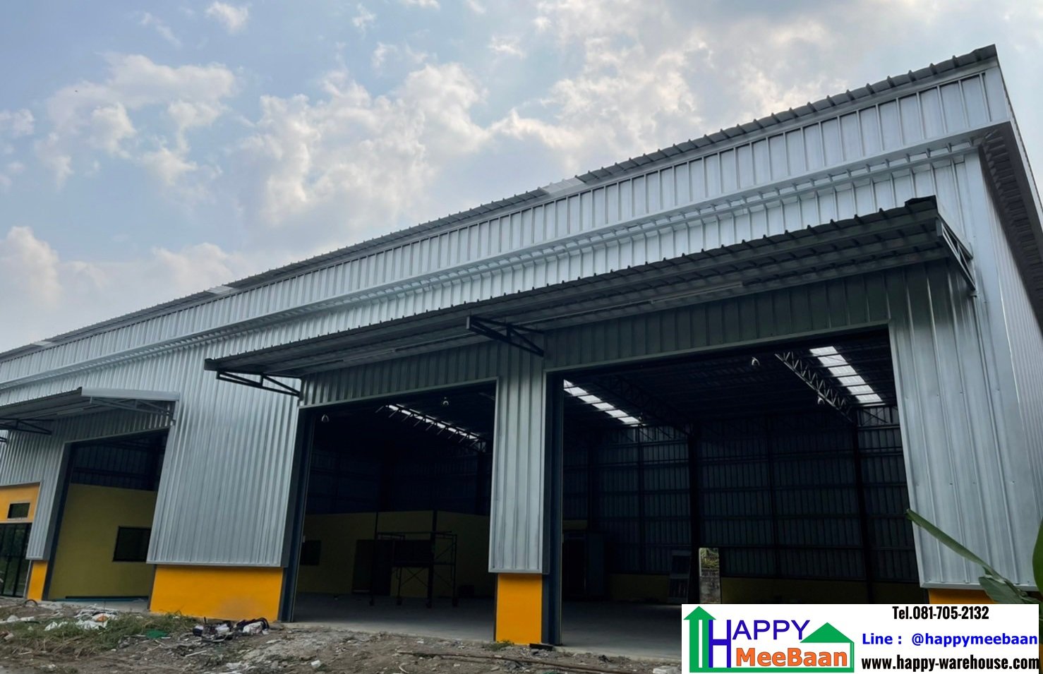 รับสร้างโกดัง คลังสินค้าขนาดใหญ่