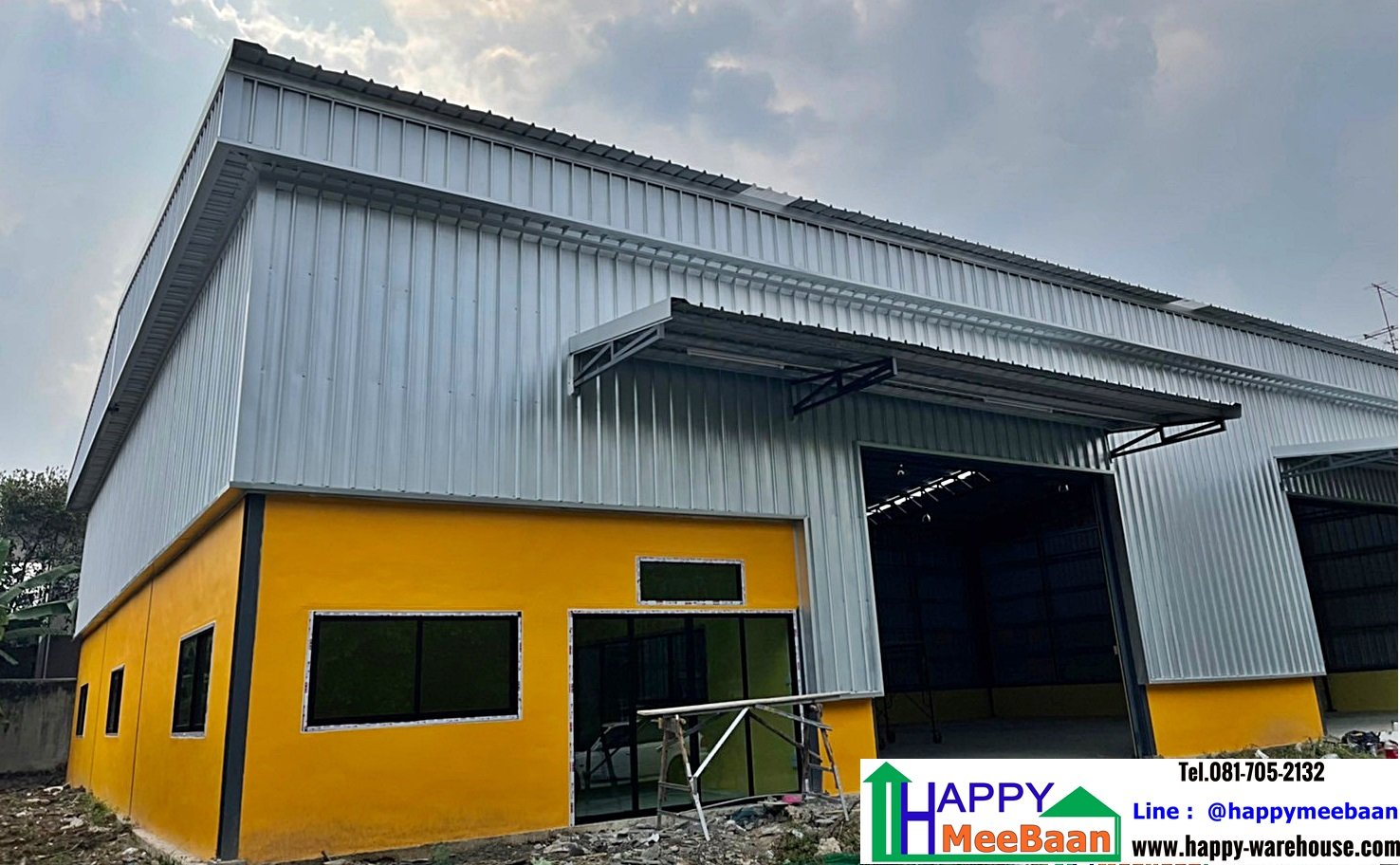 รับสร้างโกดัง คลังสินค้าขนาดใหญ่