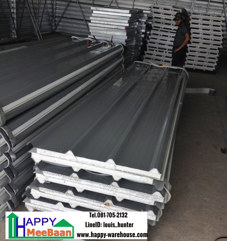 ขายแผ่นหลังคา Sandwich Panel แผ่นหลังคาเมทัลชีทอัดโฟม แผ่นหลังคา EPS แผ่นหลังคาอัดโฟม