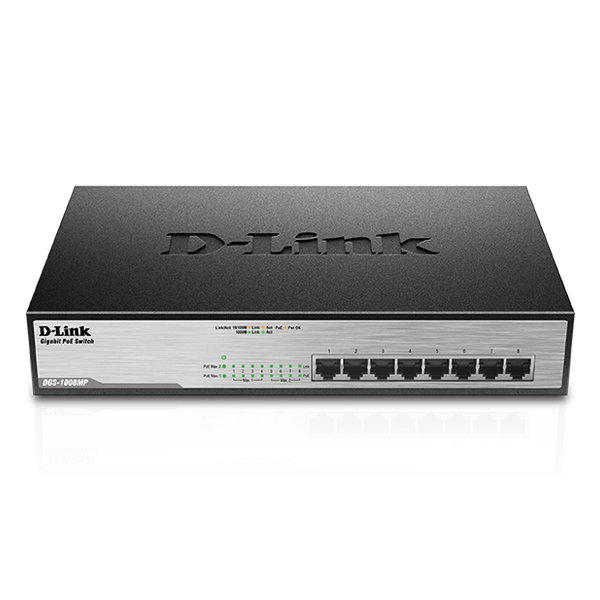 D-Link DGS-1008MP 8-Port Desktop Max PoE Switch