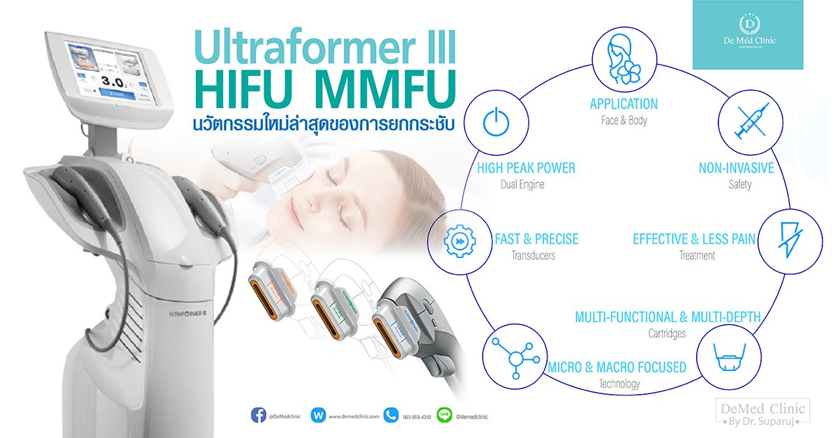 Ultraformer III HIFU MMFU นวัตกรรมใหม่ล่าสุดของการยกกระชับ Ultraformer III HIFU MMFU นวัตกรรมใหม่ล่าสุดของการยกกระชับ