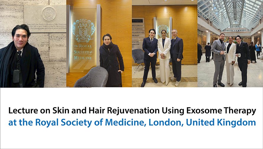 Lecture on Skin and Hair Rejuvenation Using Exosome Therapy at the Royal Society of Medicine, London, United Kingdom