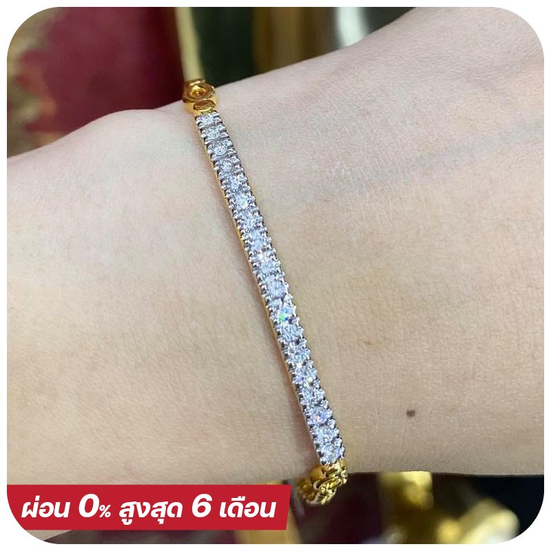 Single line bracelet diamond
