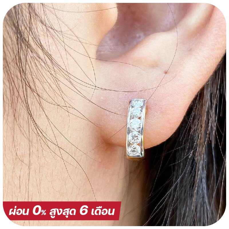 The line big five diamond earring
