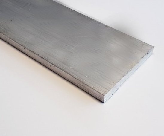 อลูมิเนียม แบนกว้าง 2" หนา 3/8" เกรด 6063 Aluminium Flat Bar แบ่งขายความยาว 10 เซนติเมตร