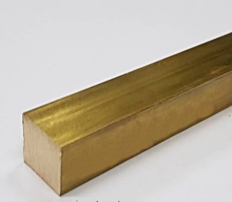 ทองเหลือง สี่เหลี่ยมตัน  1/2"   Brass Square Bar  แบ่งขายความยาว 10 เซนติเมตร