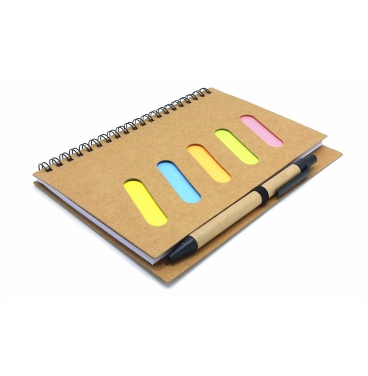 Eco Notebook With Pen and Sticky Notes