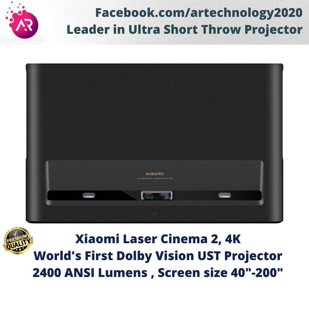 [Pre-order] XIAOMI Cinema 2 4K Dolby Vision 2400 ANSI Lumens Laser TV Ultrashort Throw Projector