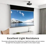 จอโปรเจคเตอร์แบบมอเตอร์ สำหรับแขวน VIVIDSTORM PRO A Slimline Motorized Tension UST ALR Projector Screen (White / Black) สำหรับโปรเจคเตอร์ Ultra Short Throw (White / Black) สำหรับโปรเจคเตอร์ Ultra Short Throw โดยเฉพาะ (ใช้สำหรับโปรเจคเตอร์แขวนบนฝ้า)