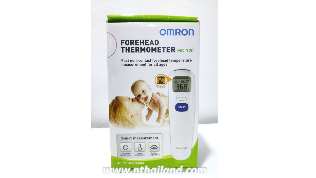 เครื่องวัดอุณหภูมิ เทอร์โมมิเตอร์ ยิงหน้าผาก  OMRON รุ่น MC-720  Forehead Thermometer