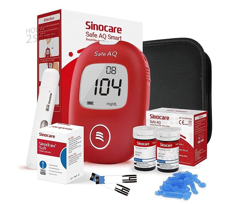เครื่องตรวจน้ำตาลในเลือด SINOCARE SAFE AQ SMART SET
