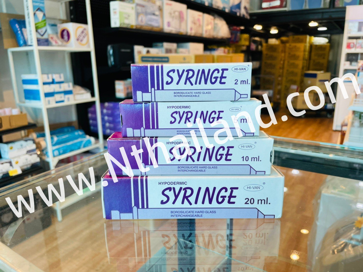 Syringe แก้ว (HIVAN) ขนาดต่างๆ