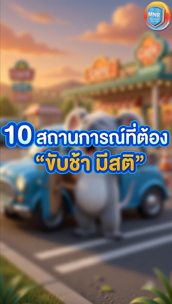 10 สถานการณ์ที่ต้อง ขับช้า มีสติ เพื่อความปลอดภัยของทุกคนบนถนน
