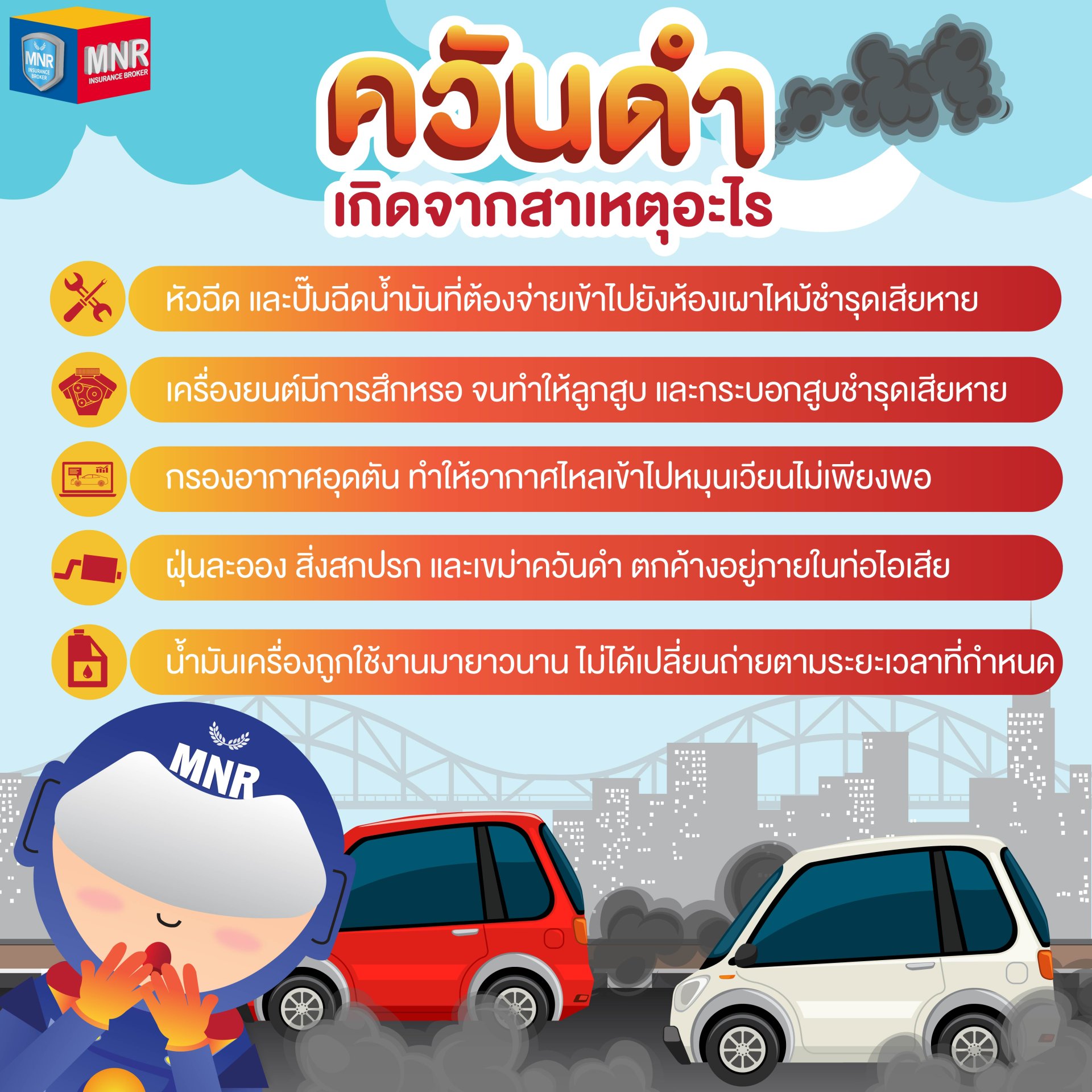 ควันดำเกิดจากสาเหตุอะไร