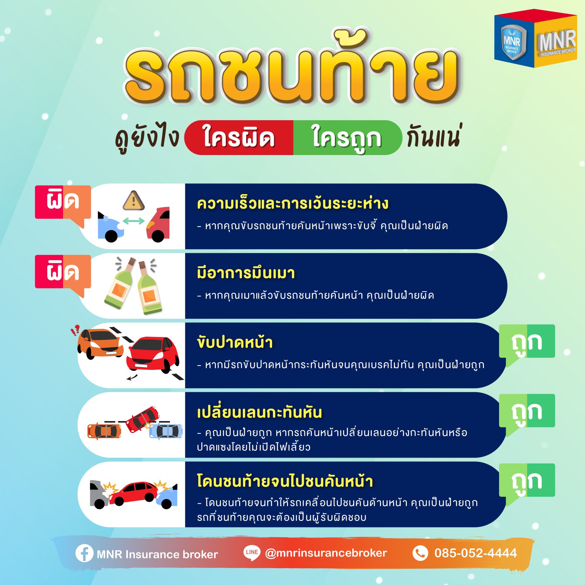 รถชนท้าย ดูยังไงใครถูกใครผิด!?