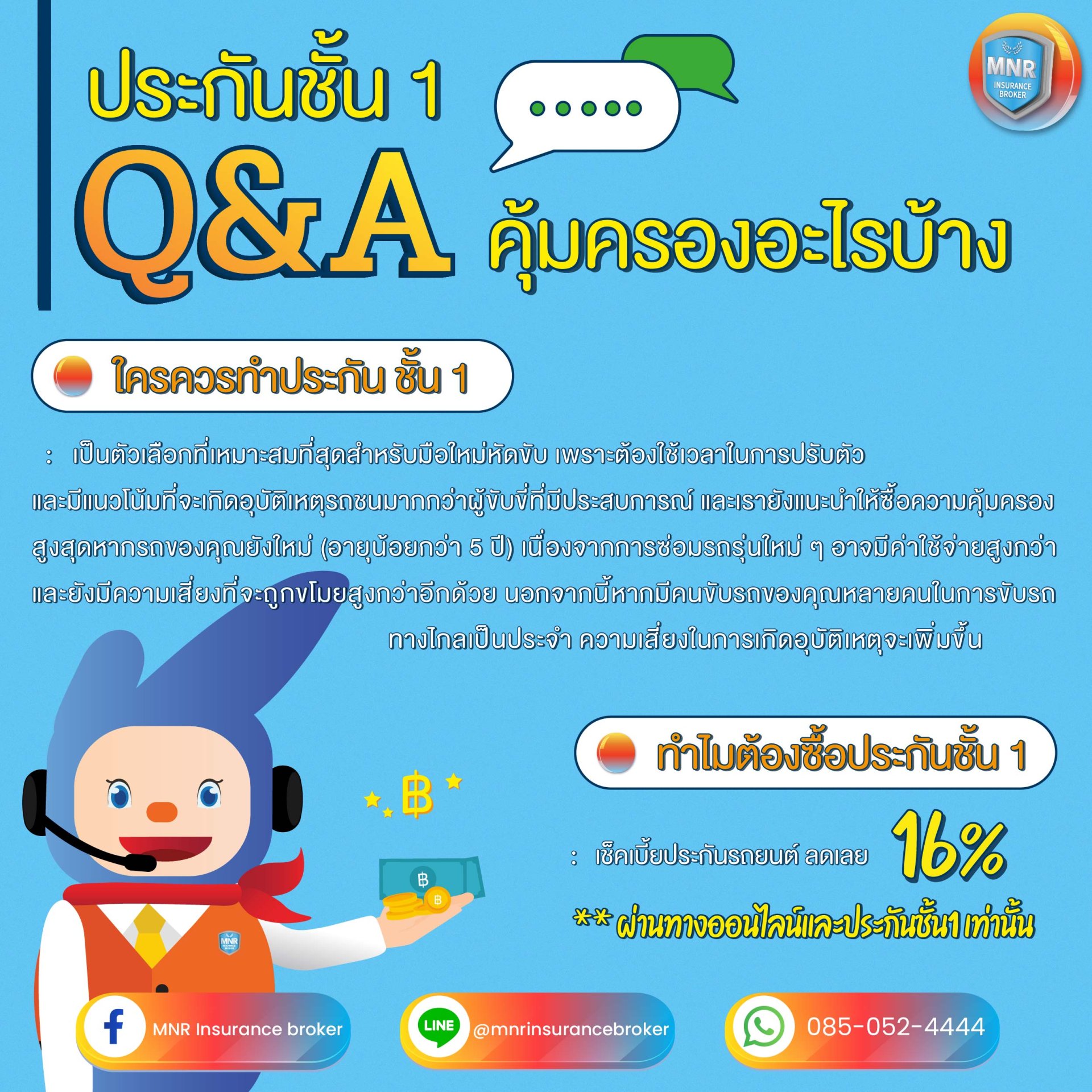 Q&A ประกันชั้น1 คุ้มครองอะไรบ้าง ? Q&A ประกันชั้น1 คุ้มครองอะไรบ้าง ?