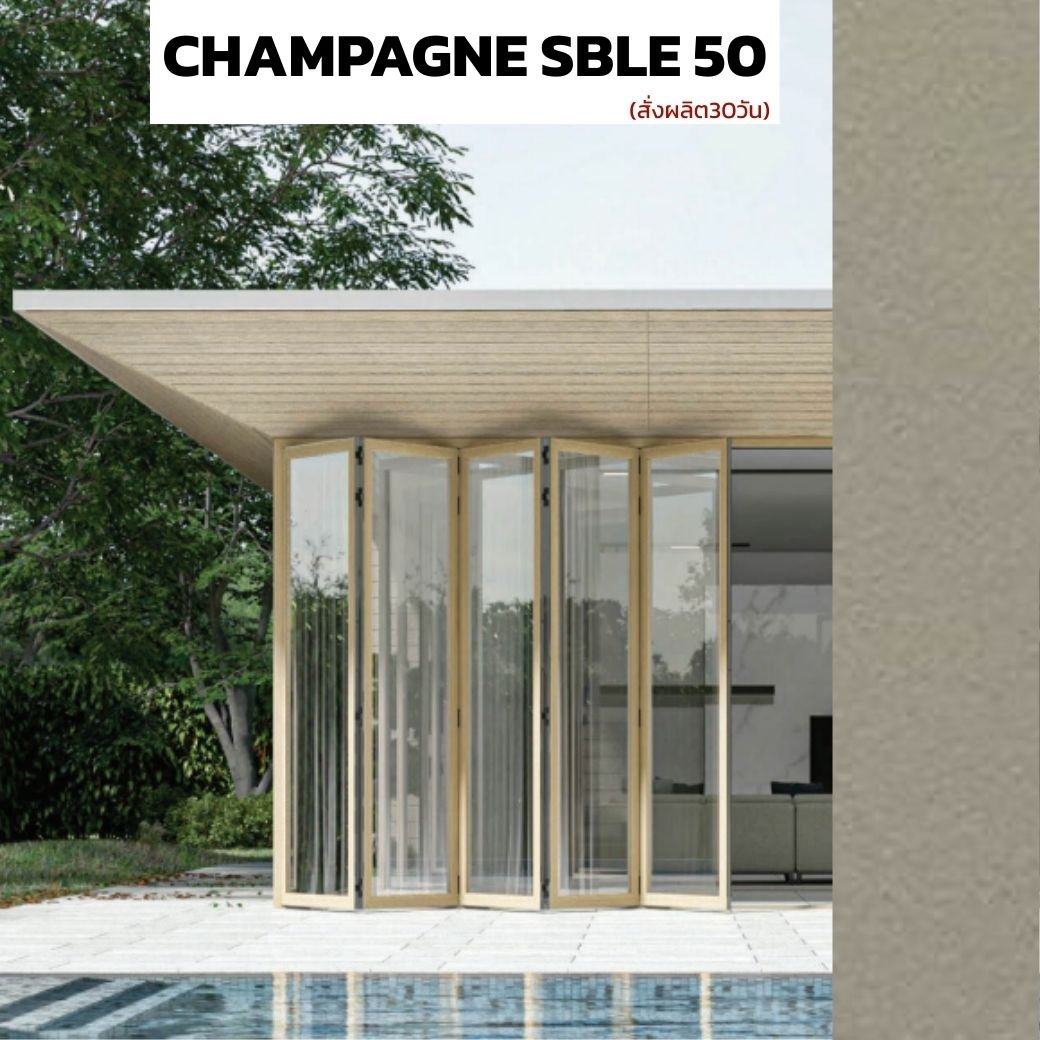สี CHAMPAGNE SBLE 50 : ชุดบานเฟี้ยม PREMIER FOLDING DOORS