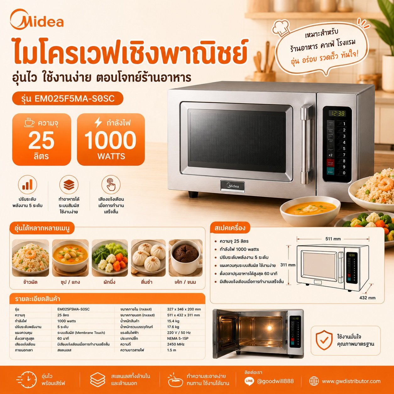 midea microwave oven 1000 watts