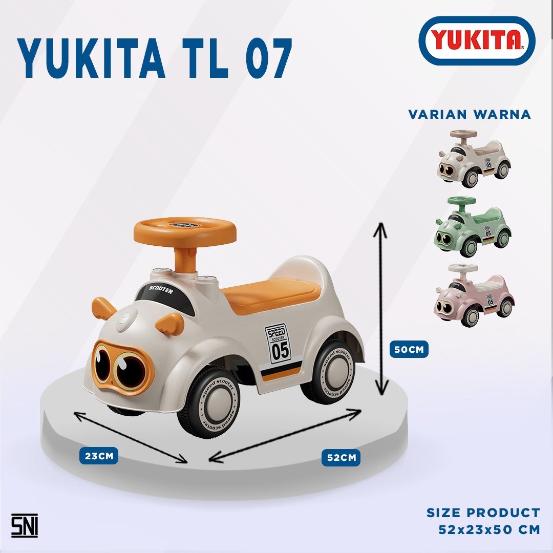 Mainan Anak Mobil Dorong Ride On Yukita Tolo TL-07 Cute Push Toys Mobil Dorong - Hijau