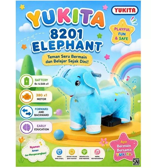 MAINAN ANAK RIDE ON ANIMAL AKI YUKITA 8201 UNICORN/ELEPHANT